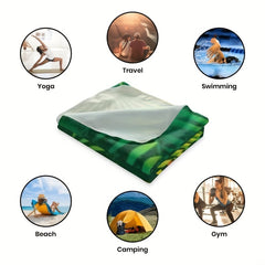 Quick Drying Flower Print Beach Towel Lightweight Sand Camping Vacation