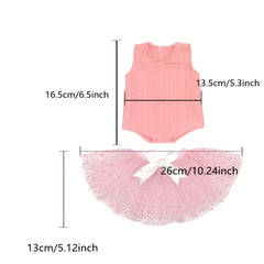 Pink Polka Dot Doll Outfit for 17 inch Dolls