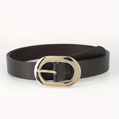 Wide Dark Brown PU Belt for Women
