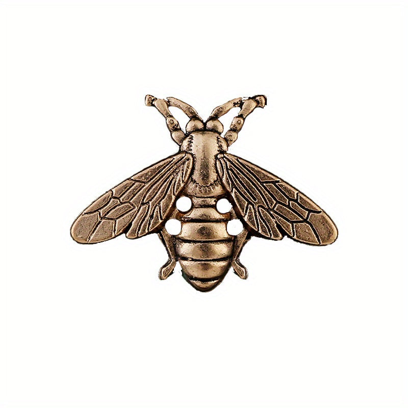 European American Retro Insect Bee Brooch Metal Collar Pin Men Women Suit