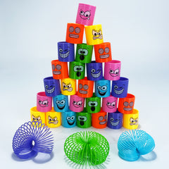 Colorful Elastic Rainbow Spring Rings - Fun Party Favors
