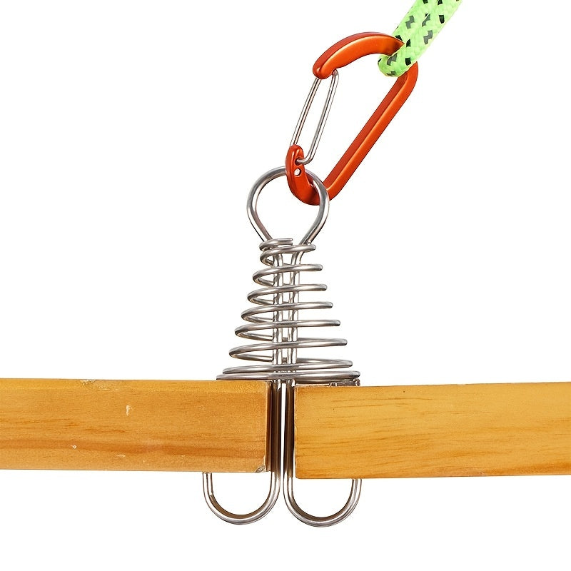 Octopus Deck Nail & Carabiner Adjustable Anchor Pegs for Camping Tent