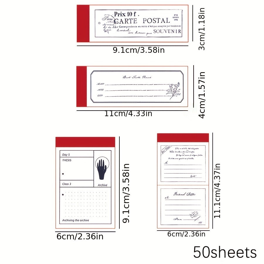 50 Sheets Notebook Old Warehouse Series Retro Tearable Memo Book