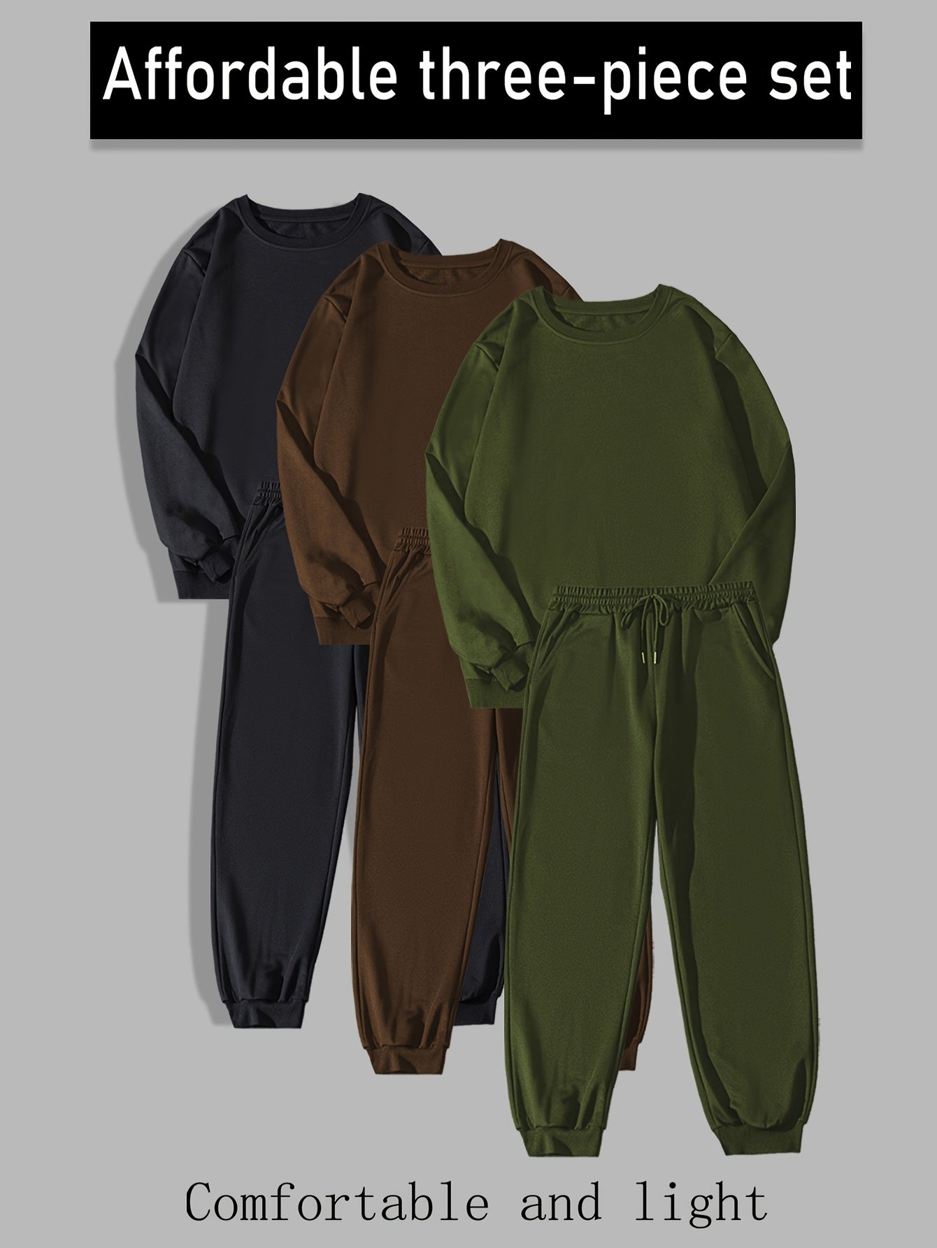 Men's Casual Sweatshirt & Sweatpants Set for Autumn