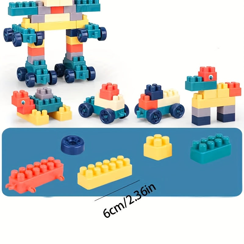 Colorful Stacking Puzzle Bricks for Ages 3 Creative Play & Skills Development