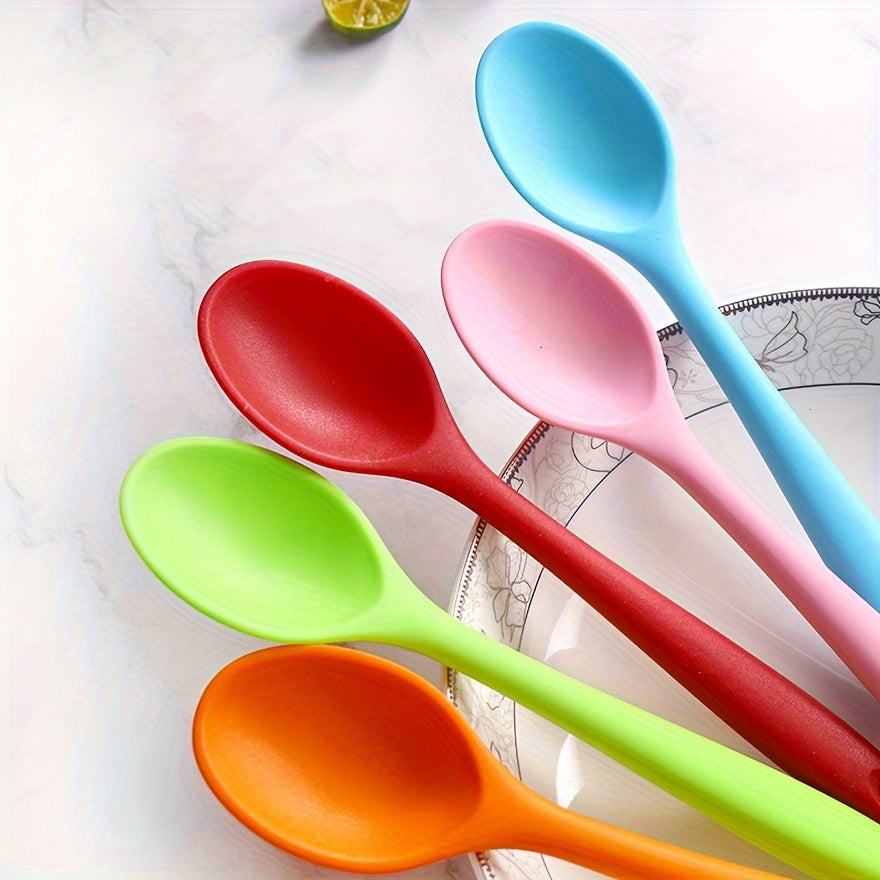 Non Stick Silicone Soup Spoon for Kitchen & Camping