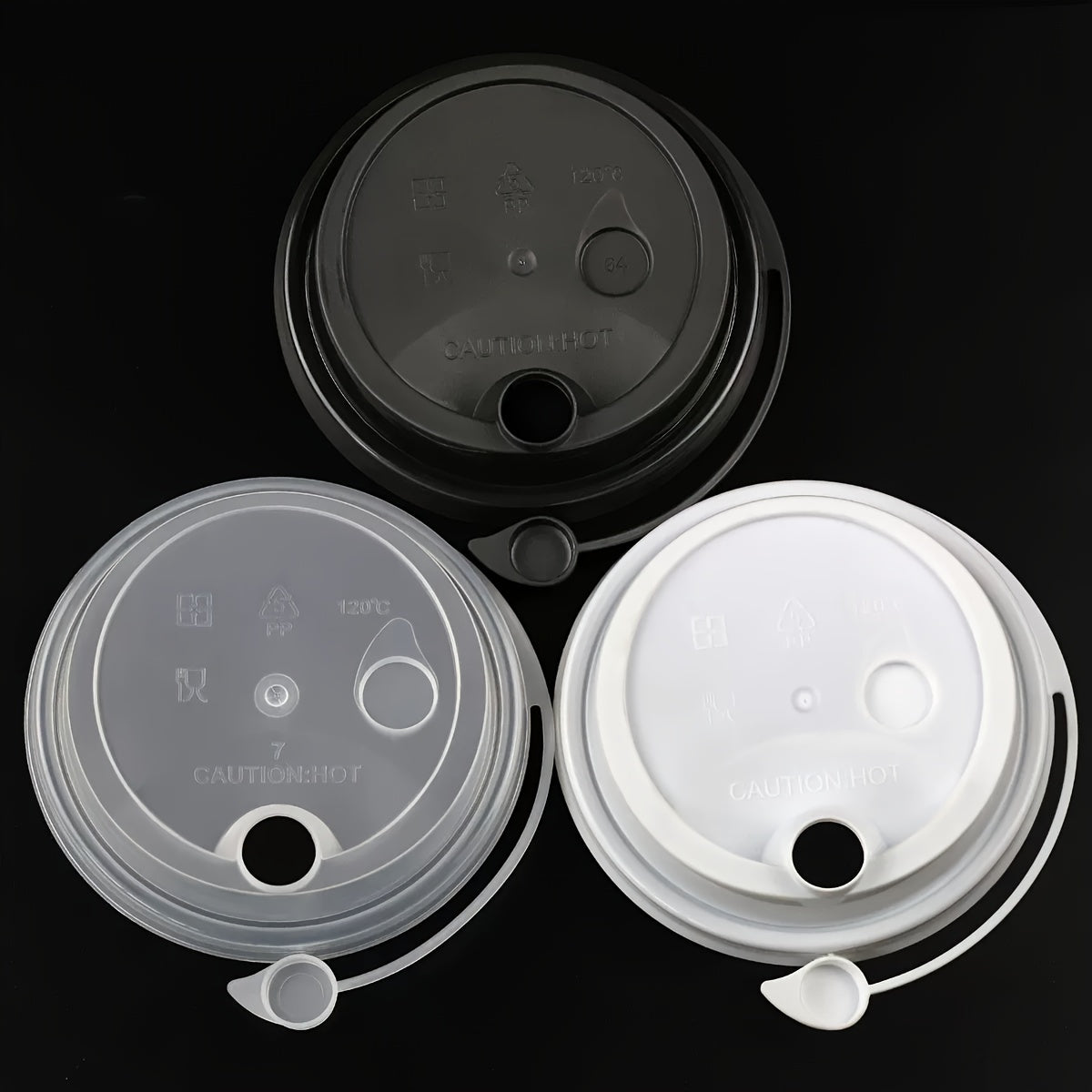 1000pcs Leak Proof Milk Tea Cup Lids 3 54in for Juice Drink Packaging