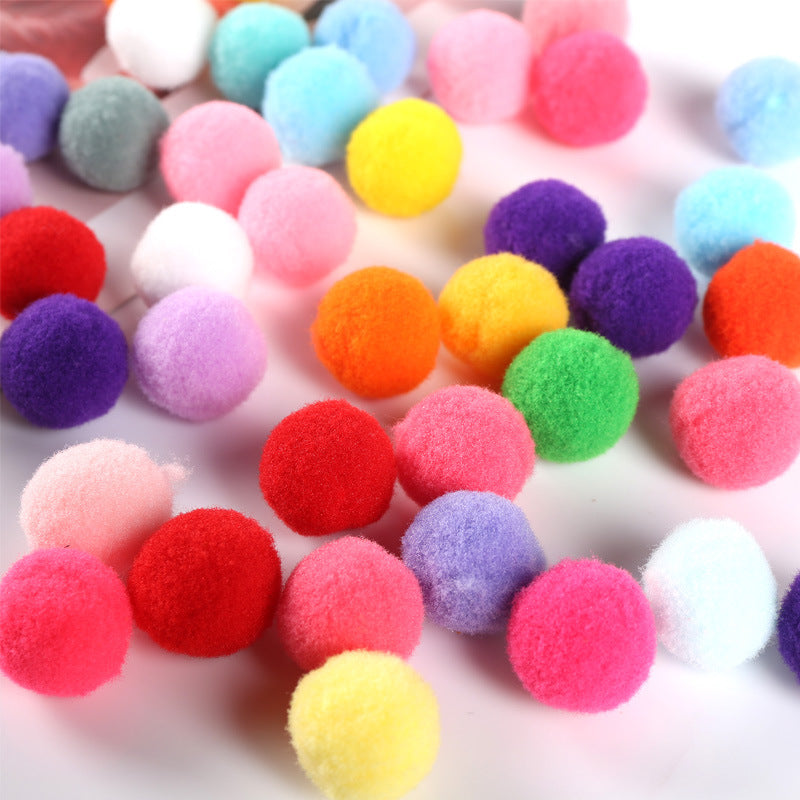 100pcs Mixed Size Pompoms Soft Fluffy Plush Crafts Pom Poms Ball Furball Sewing