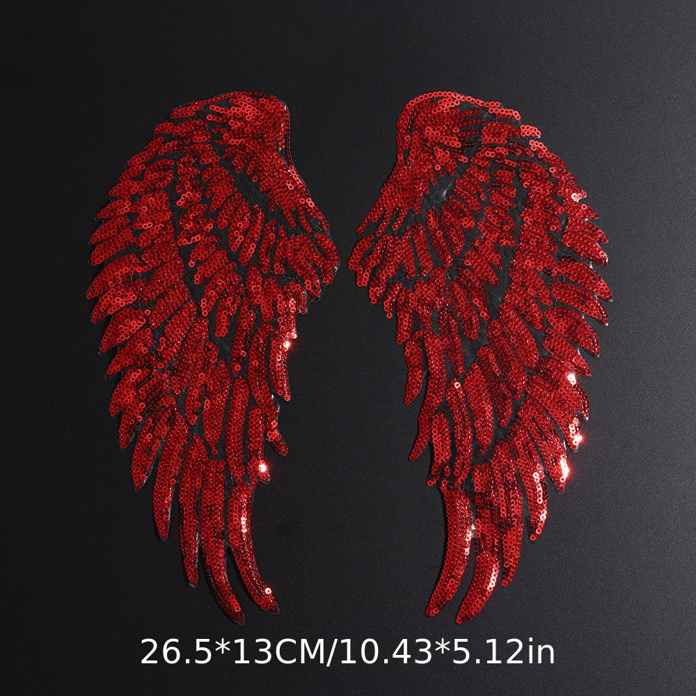 Sequin Wings Patches, Embroidered Badges Clothes DIY Decoration Sticker