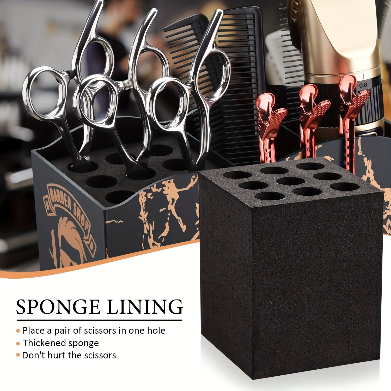 Barber Scissors Holder Box Professional Salon Hairdressing Scissors Rack