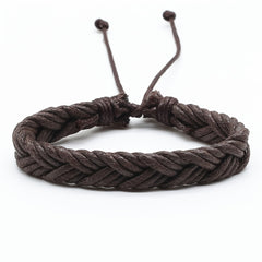 Vintage Brown Rope Woven Men Bracelets For Women Homme Gift Jewelry