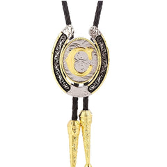 Western Cowboy Zinc Alloy BOLO Tie Letter C Shirt Accessories