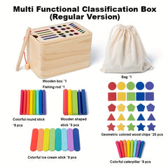 Colorful Wooden Classification Box Toy with Matching Pieces
