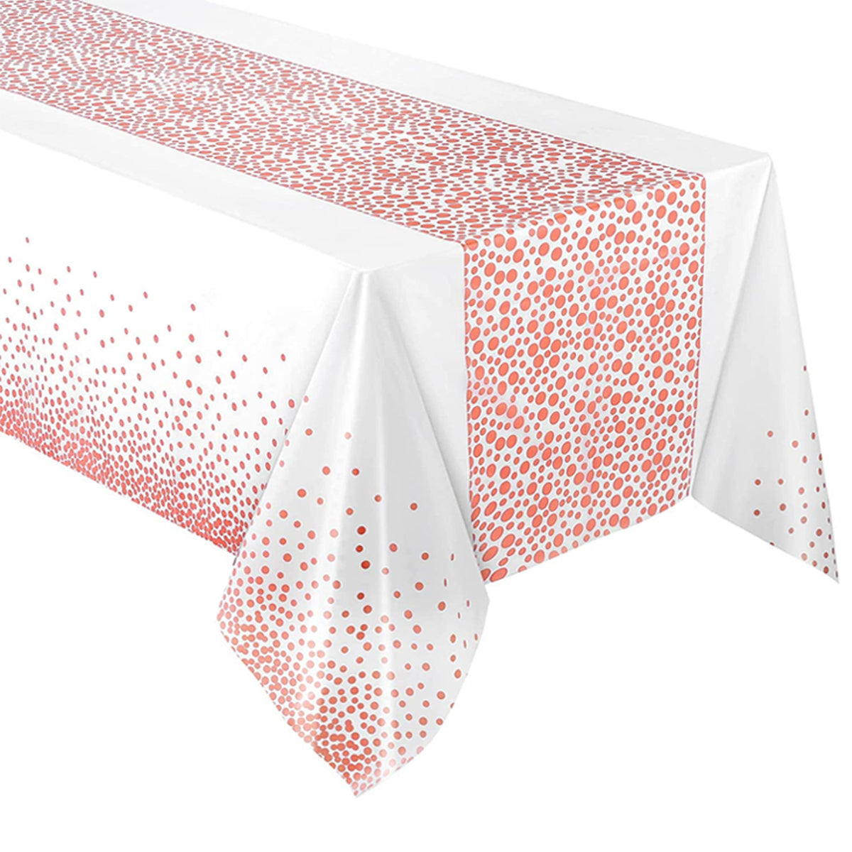 Small Polka Dot Disposable Tablecloth Waterproof PEVA for Party Decoration