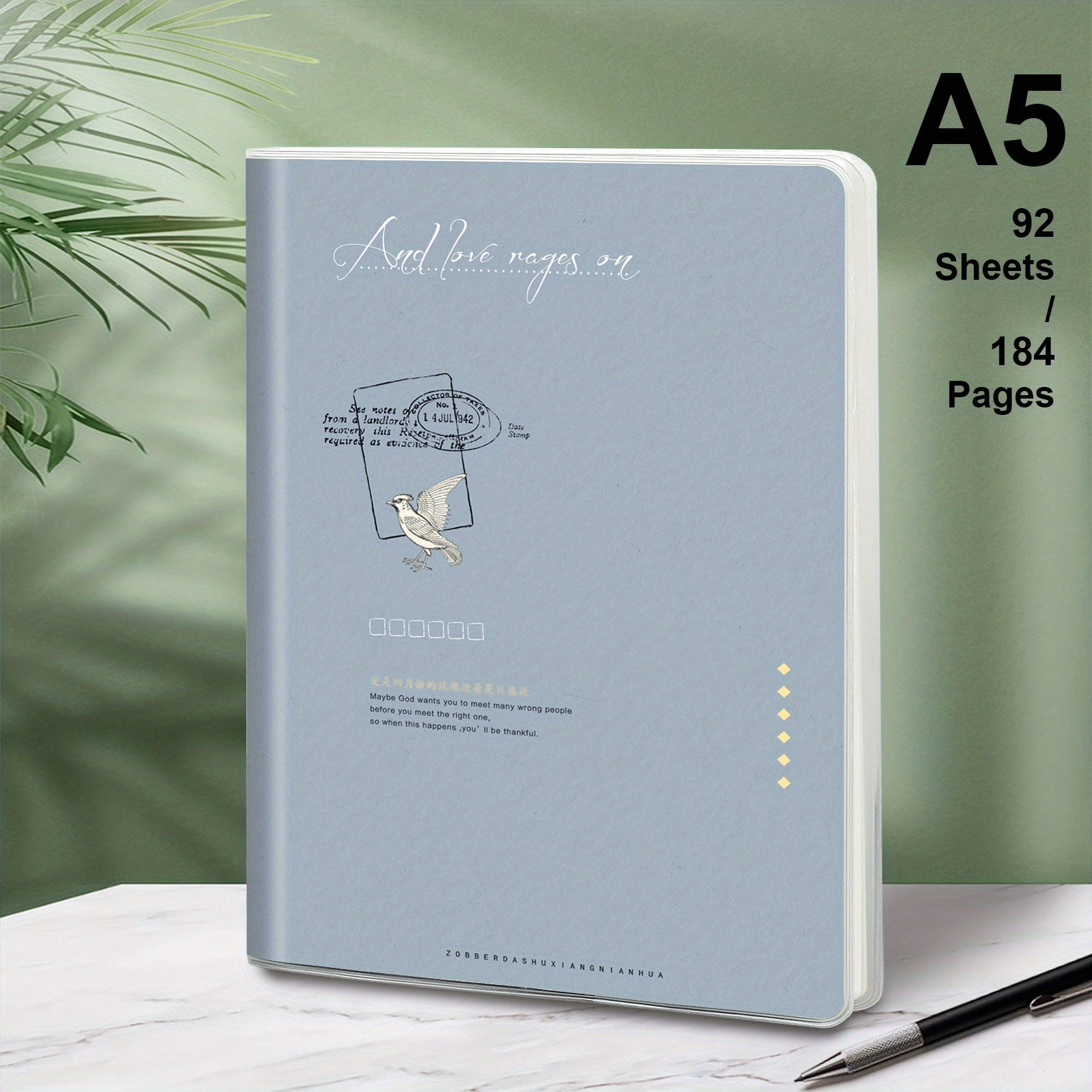 B5 Waterproof Soft Surface PP Glue Cover Notebook