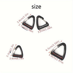 5pcs Triangle Plastic Hanging Buckle Carabiner Outdoor Camping Backpack Hook