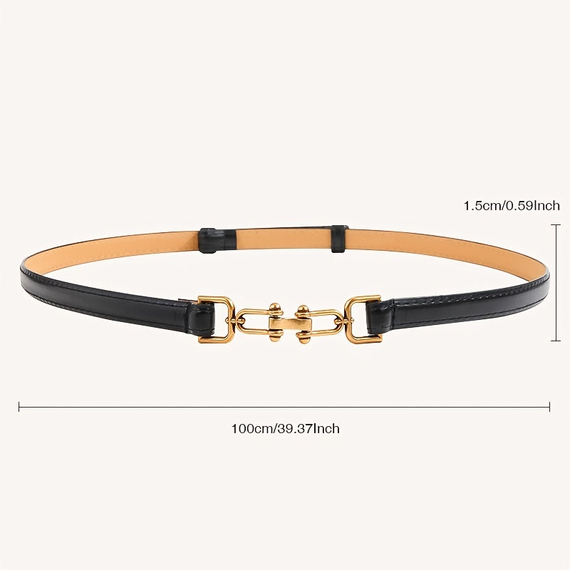 Metal Hasp Belt Thin Women's Waistband Dress Ornament