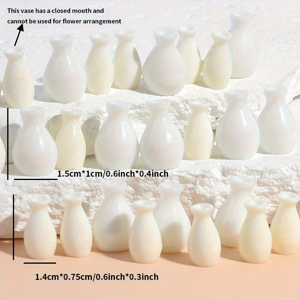 30pcs Miniature Bottles Resin Material Closed Mouth Small Bottles