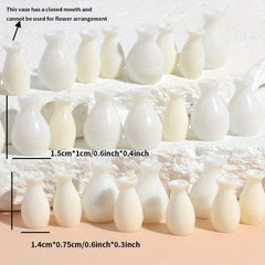 30pcs Miniature Bottles Resin Material Closed Mouth Small Bottles