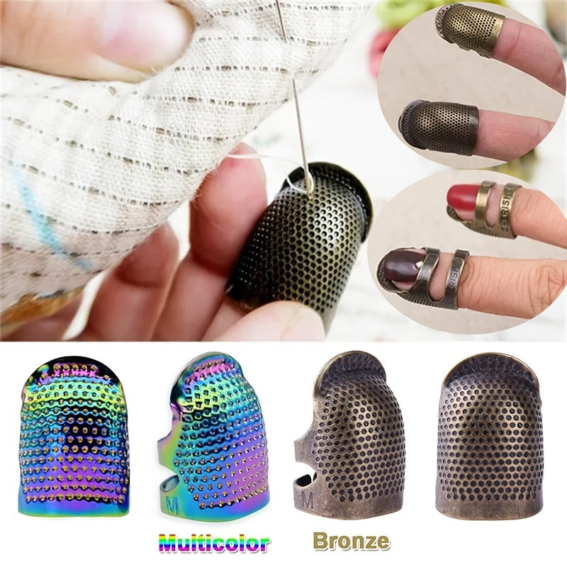 Metal Finger Thimble Protector Sewing Tools