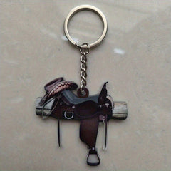 Saddle Car Key Chain Pendant Decoration Women Acrylic Key Chain Ornament