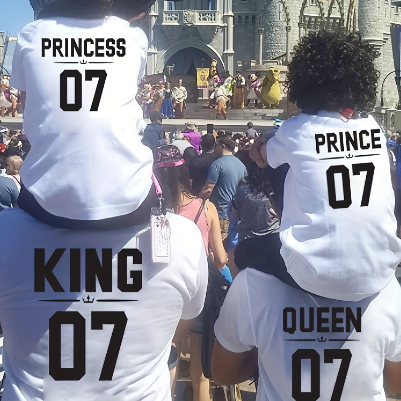 Family Matching Tee Queen King Prince Princess Short Sleeve T Shirts