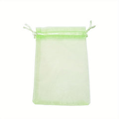 10Pcs Green Fruit Net Bags with Drawstring for Fruit Protection from Pests