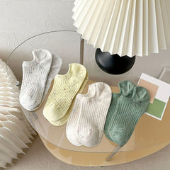 7 Pairs Polka Dot Ankle Socks Women's Stockings