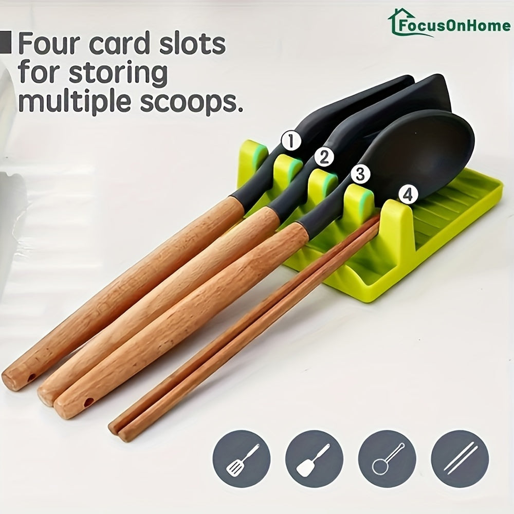Plastic Kitchenware Holder 4 Card Cooking Utensil Rest