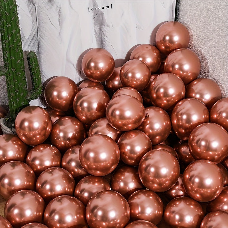 120pcs Rose Golden Balloons Party Event Wedding Decoration