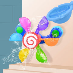 Colorful Waterwheel Bathing Sucker Shower Toy for Kids