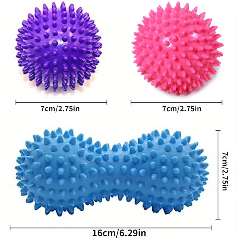 3pcs Massage Fascia Balls Stress Relieve Plantar Fasciitis