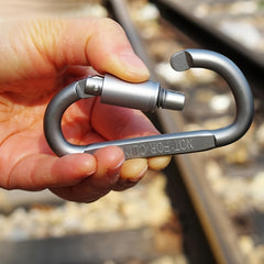 4pcs Aluminum D-ring Lock Buckle Backpack Water Cup Key Chain