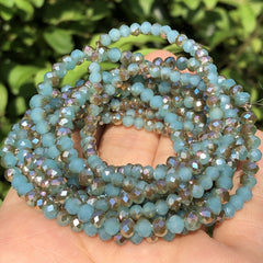 AAA Lake Jade Austria Crystal Glass Wheel Loose Spacer Beads