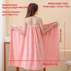 Absorbent Purple Bath Skirt for Women