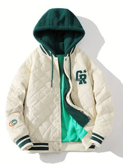 Men's Warm Double Sided Hooded Coat Fleece Hood Jacket