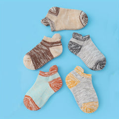 5pcs Kids' Cotton Striped Socks
