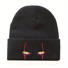 Scary Eyes Knitted Beanie Cap Anime Skull Caps Warm Knit