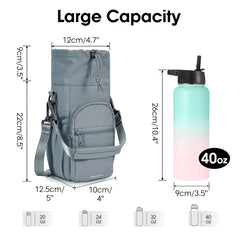 Sports Water Bottle Carrier Sling Bag 1L Capacity & Phone Pocket