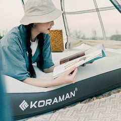 KORAMAN Portable Camping Airbed Comfortable Bed for Home Camping & Travel