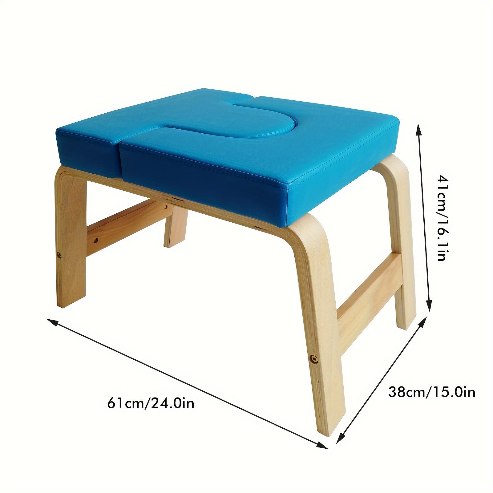 Wooden Portable Yoga Headstand Chair with PU Pad