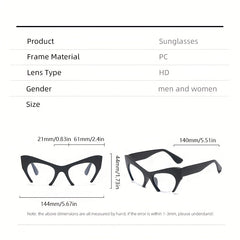 Clear Lens Cat Eye Glasses Men Women Semi Rimless Anti Light Stylish Eyewear