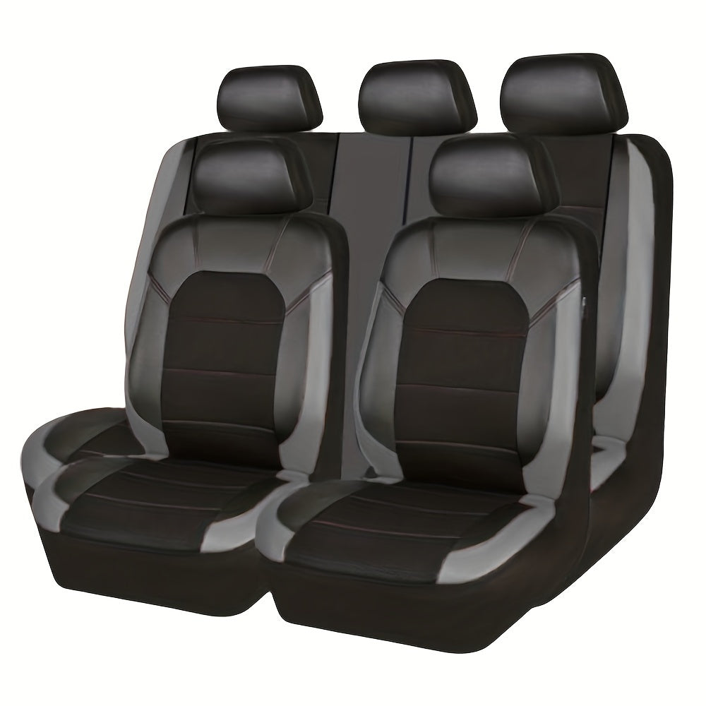 Car Seat Cover Set PU Leather Seat Protection for Most Cars