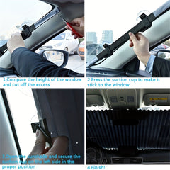 Car Auto Retractable Folding Sunshade Curtain