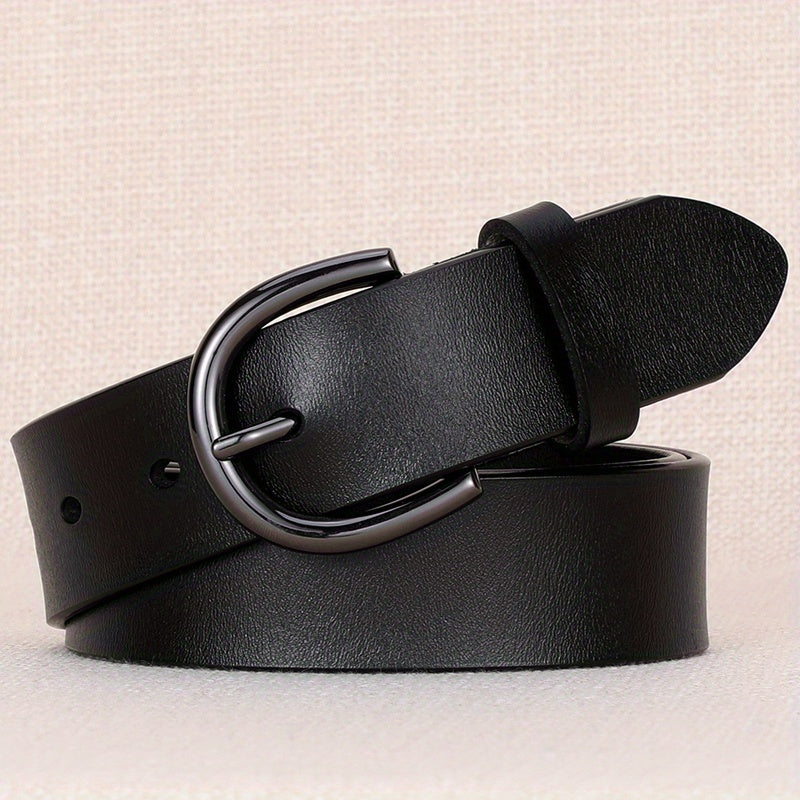 Men's Calfskin Leather Belt Pin Buckle Casual Belt For Jeans Pants