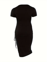  Sexy Dress Women's Plus Cut Out Ruched Dress
