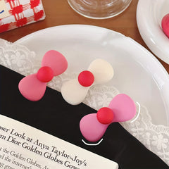 Cartoon Bow Decor Hair Clip Barrette Headwear Hair Styling Accessory