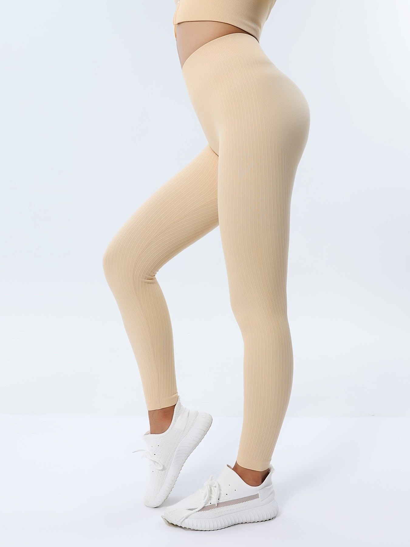 Butt Lifting Yoga Leggings Ribbed Workout Sports Pants