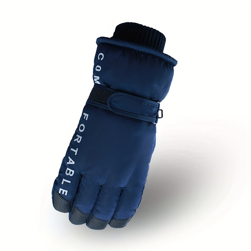 Men's Winter Touch Screen Ski Gloves Thick Warm Windproof & Waterproof