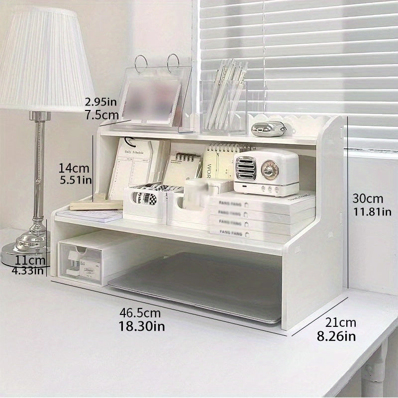 Desktop Shelf Storage Rack Student Dorm Office Desk Organizer